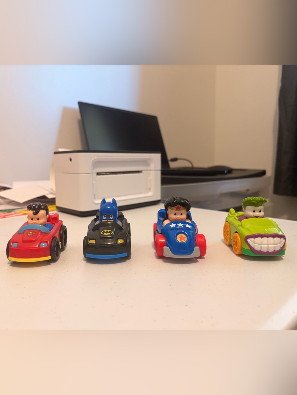 Fisher Price Little People Super Hero & Villain wheelie lot